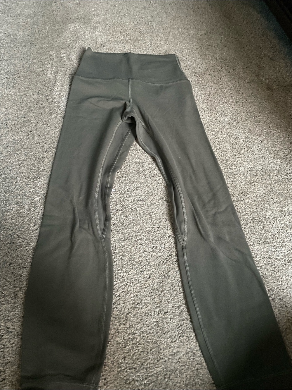 lululemon athletica Olive Green Wide-Waist Leggings